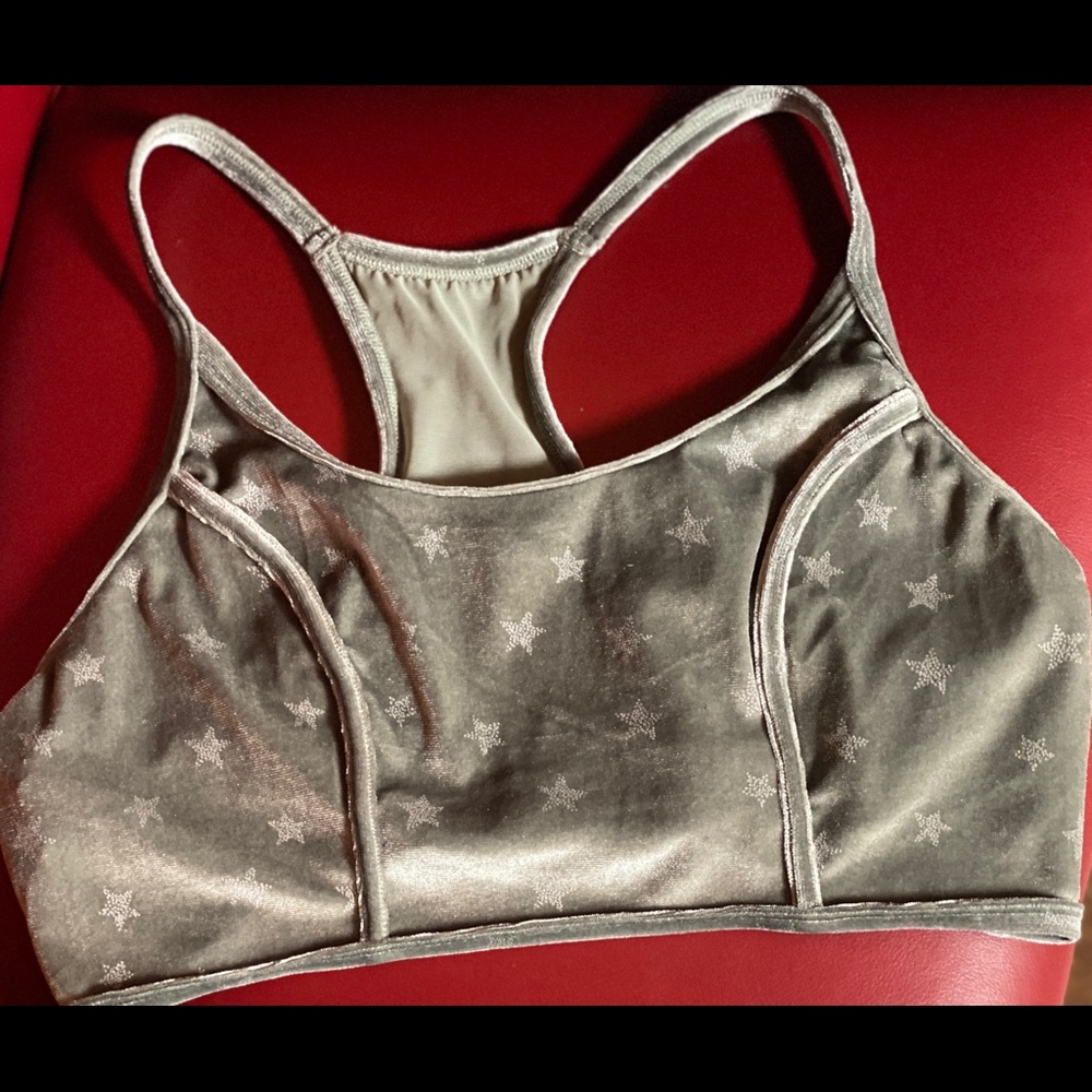Velvet Bralette w/ Stars American Eagle Aerie